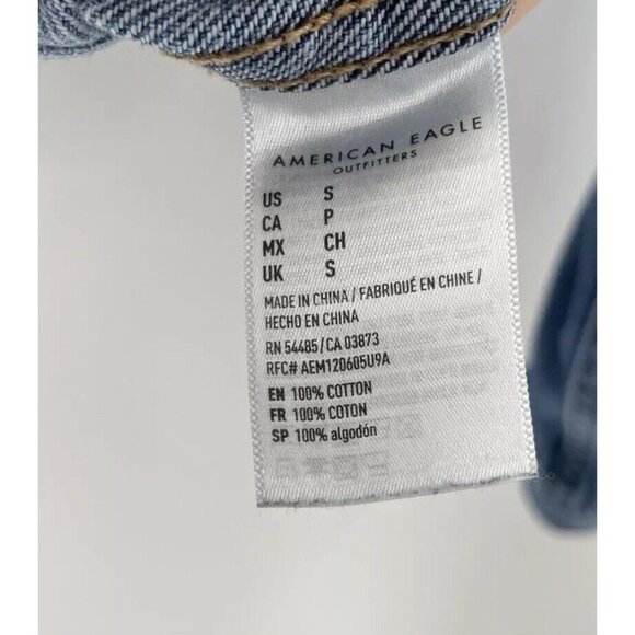 American Eagle Jacket‎ Women’s Denim Blue Pockets Jean Jacket Sz Sm Normcore - Picture 8 of 12